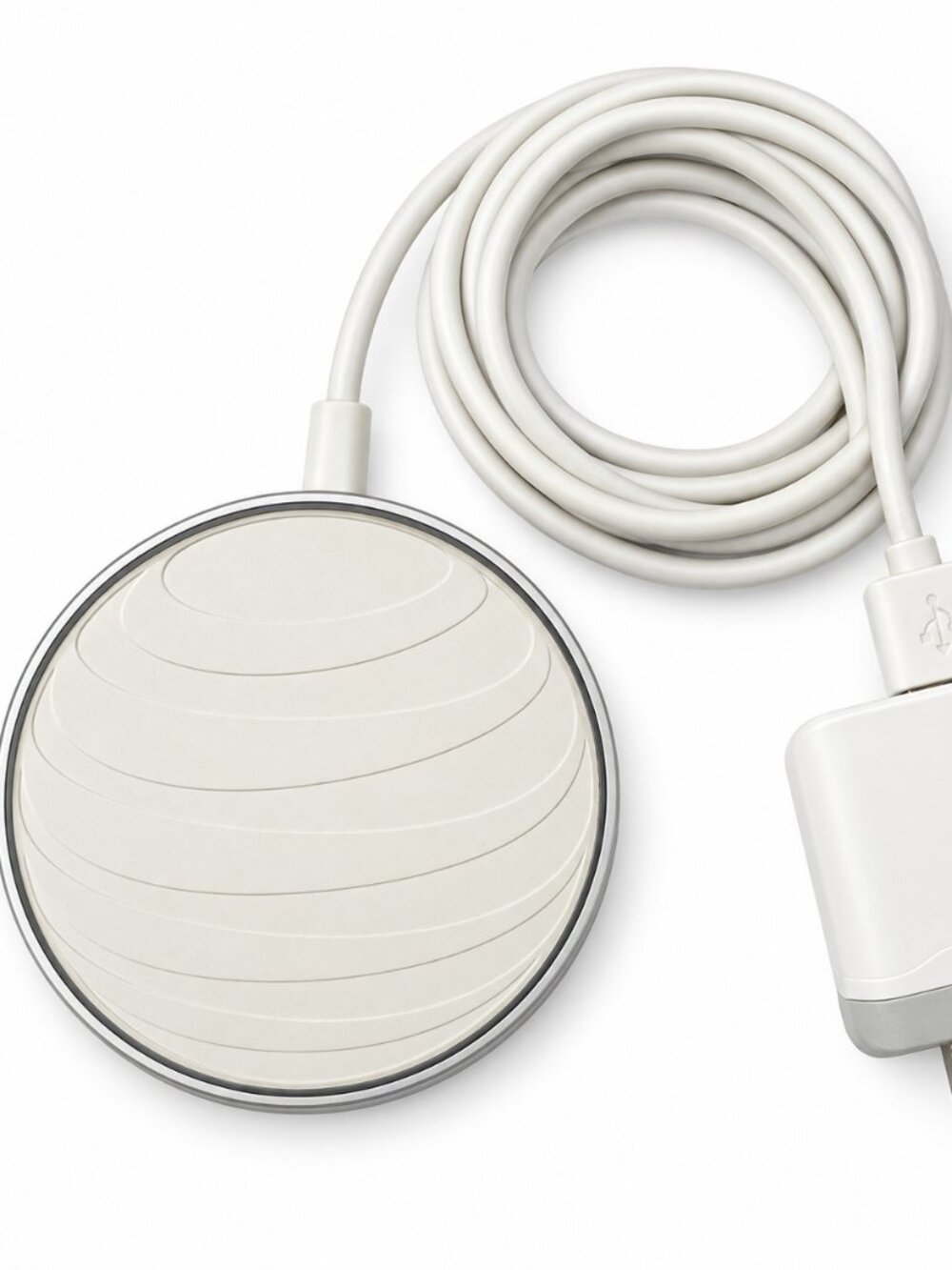 AT&T 15W Fast Wireless Charging Pad Qi Charger Model 06351 w/ Adapter Cable